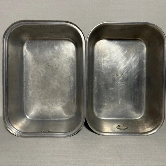 VTG WEAR-EVER Aluminum #325 USA LG Vented Deep Roasting Pan with Lid Handles EUC - Picture 2 of 15